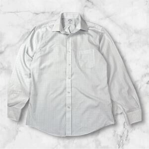 Brooks Brothers Shirt Men 14.5 2/3 Regent White Gingham Button Up Long Sleeve